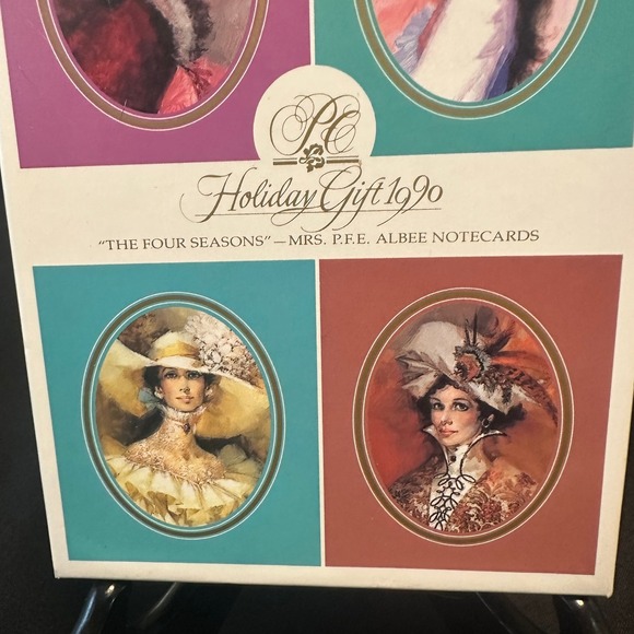 Vintage Boxed Avon Stationery Cards, 1990 the Four‎ Seasons - Picture 4 of 8